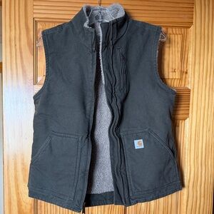 Carhartt Charcoal Fleece-Lined Vest